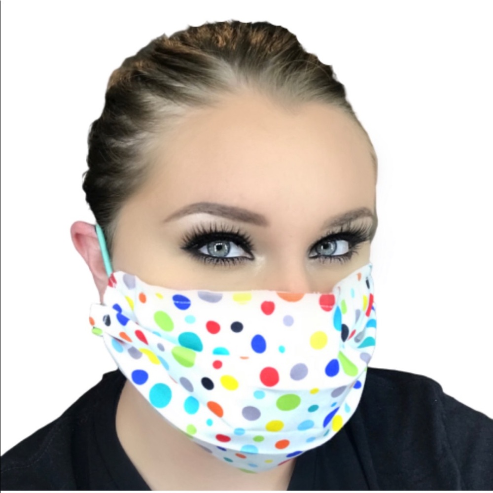 3 LAYER Face Mask has Nose Guard w discount ship - Picture 3 of 8